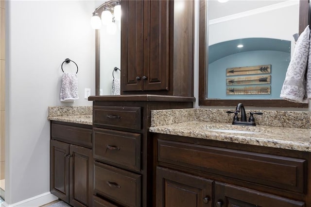 13017 Kelli Dr, Kearney, MO 64060 - bathroom featuring vanity and baseboards