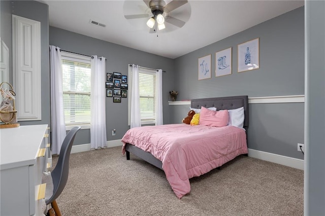 13017 Kelli Dr, Kearney, MO 64060 - bedroom featuring light carpet, baseboards, and ceiling fan