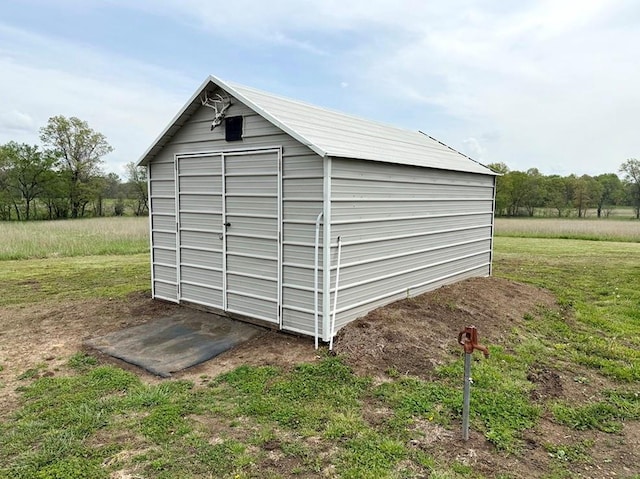 view of shed
