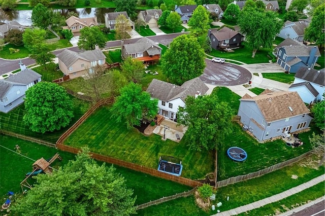 drone / aerial view featuring a residential view