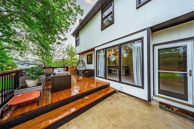 deck with outdoor lounge area