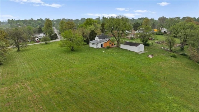 aerial view featuring a rural view