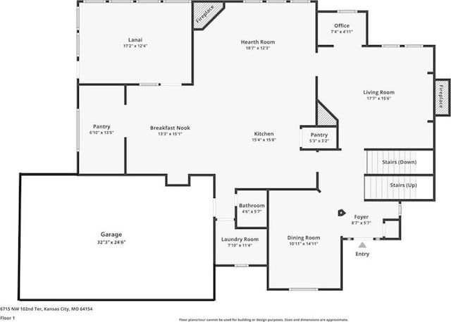 6715 NW 102nd Ter, Kansas City, MO 64154 - room layout