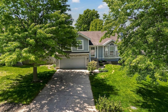 17525 W 111th Ct, Olathe, KS 66061 - split level home featuring driveway and a garage