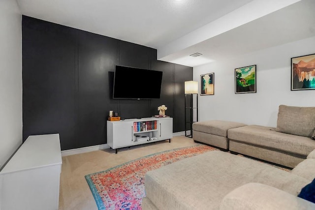 17525 W 111th Ct, Olathe, KS 66061 - living area featuring light carpet and baseboards