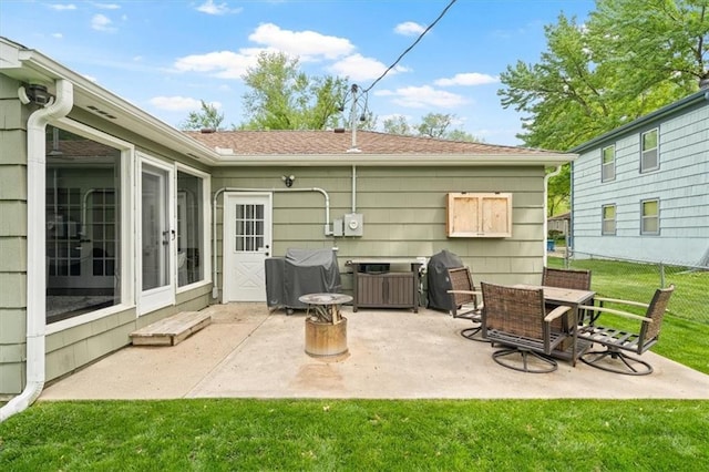 view of patio / terrace with area for grilling
