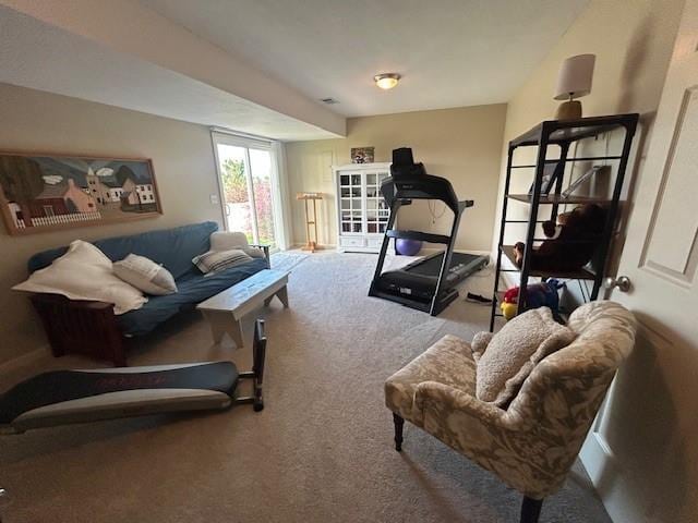 interior space with carpet floors