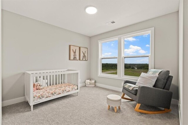 17163 S Laurelwood St, Olathe, KS 66062 - carpeted bedroom with baseboards and a crib