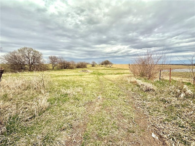 view of yard featuring a rural view