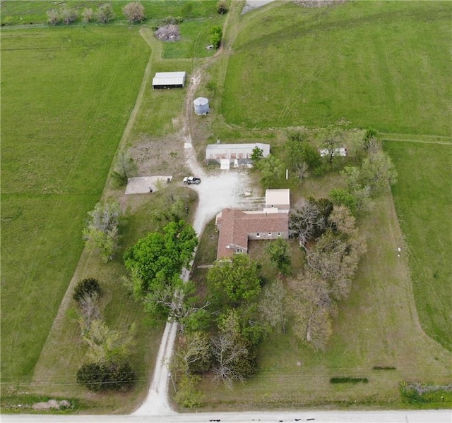 aerial view with a rural view