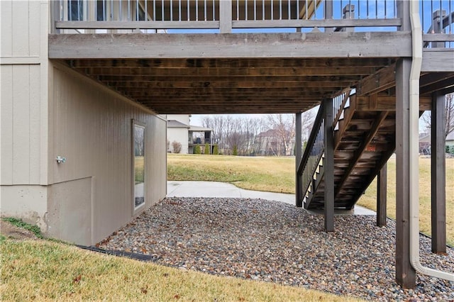 view of patio / terrace with stairs