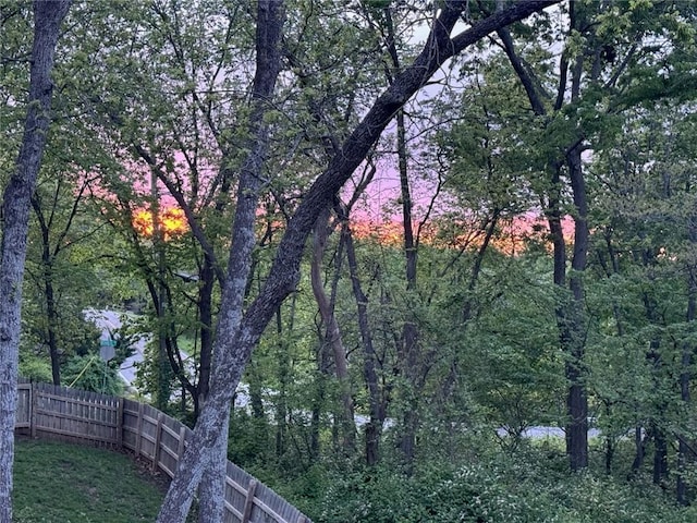 view of nature with a wooded view