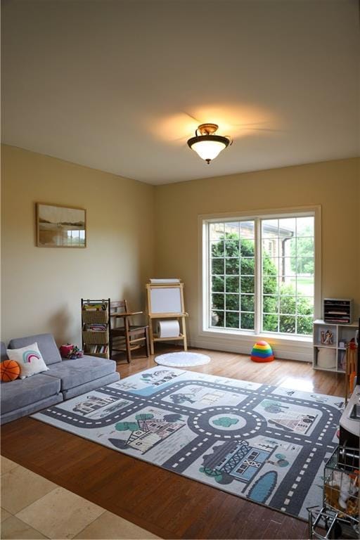 interior space featuring wood finished floors