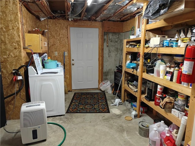 interior space with laundry area