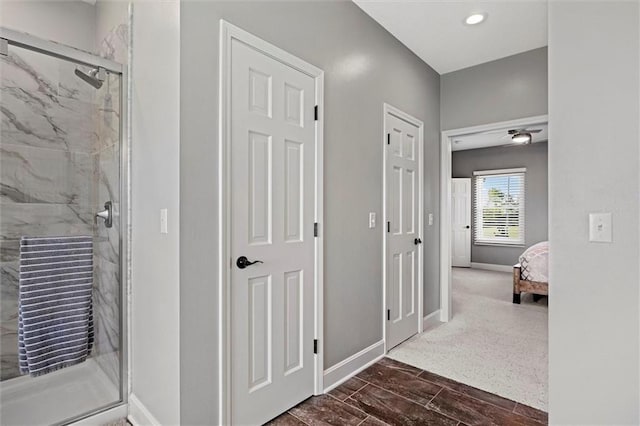 corridor with baseboards