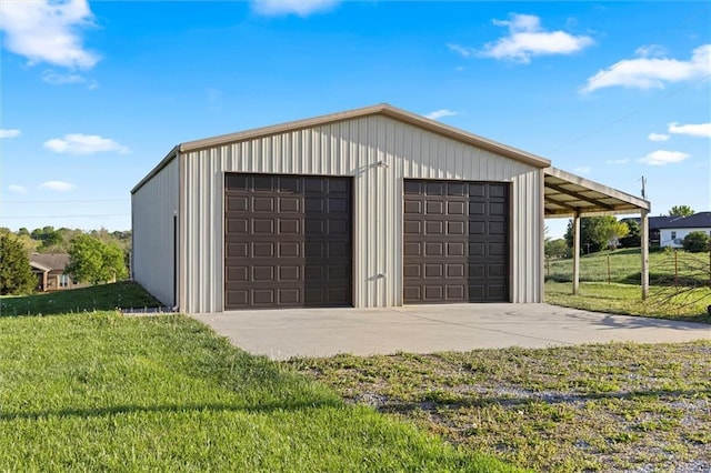 garage featuring a detached garage