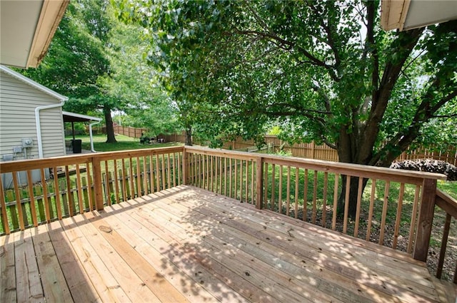 2109 NW Hidden Pointe Ct, Blue Springs, MO 64015 - wooden terrace featuring a fenced backyard