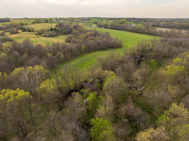 aerial view featuring a rural view