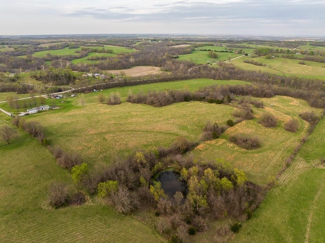 bird's eye view featuring a rural view