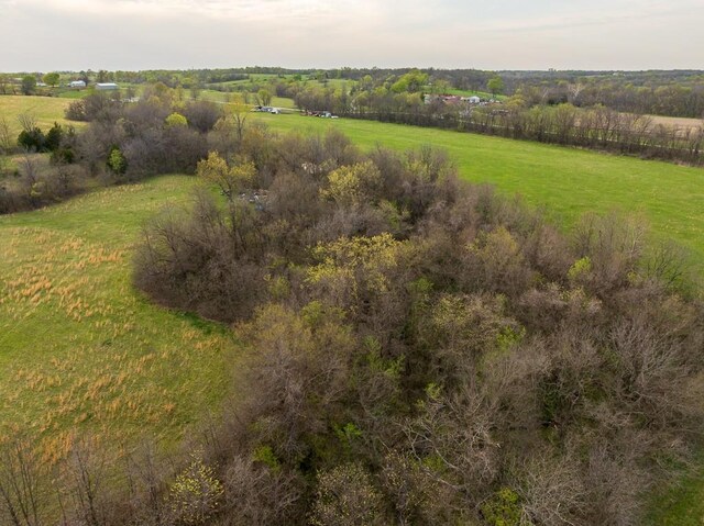 drone / aerial view with a rural view