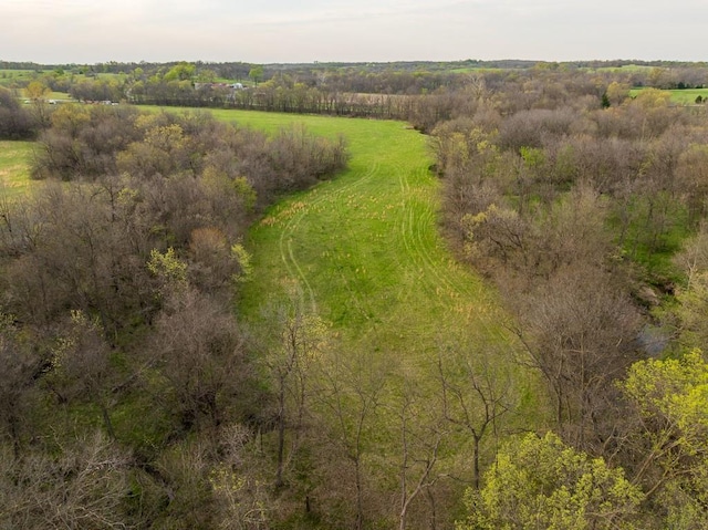 drone / aerial view with a rural view