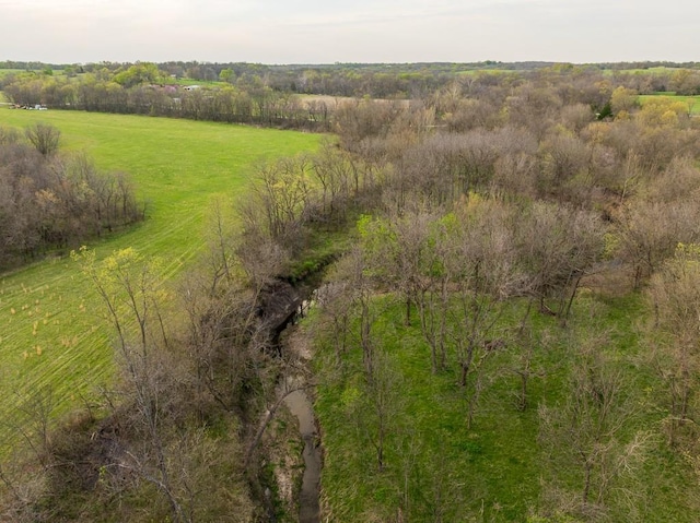 bird's eye view featuring a rural view