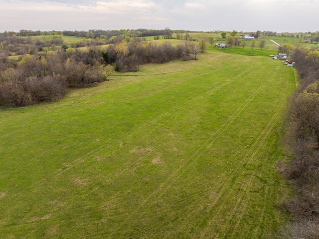 bird's eye view featuring a rural view