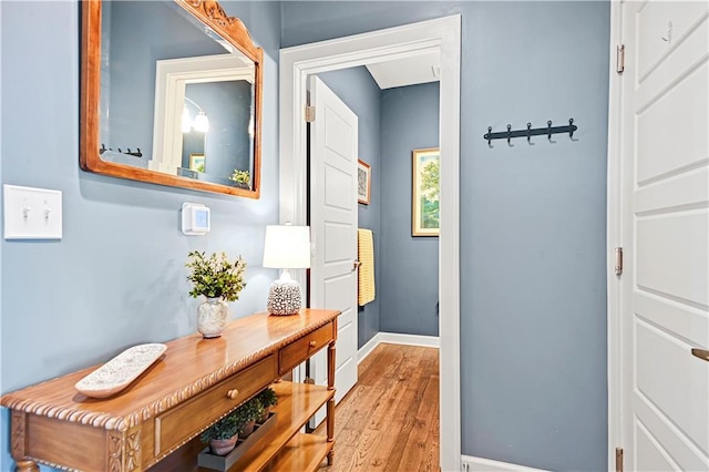 15841 Shawnee Dr, Overland Park, KS 66223 - corridor featuring baseboards and wood finished floors