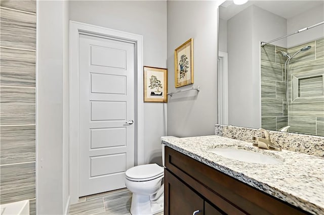 15841 Shawnee Dr, Overland Park, KS 66223 - full bath with toilet, vanity, and a shower