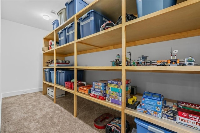storage room with visible vents