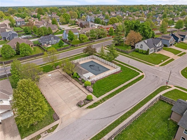 aerial view featuring a residential view