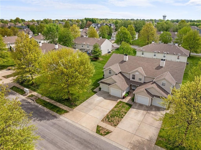 birds eye view of property featuring a residential view