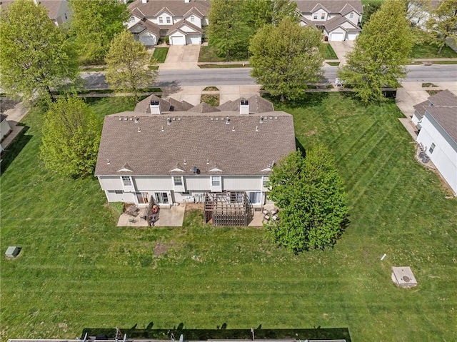 birds eye view of property featuring a residential view