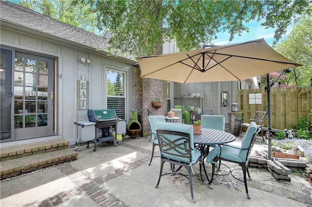 4300 W 112th Ter, Leawood, KS 66211 - view of patio / terrace with area for grilling and outdoor dining space