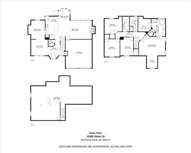 12606 Slater St, Overland Park, KS 66213 - view of home floor plan