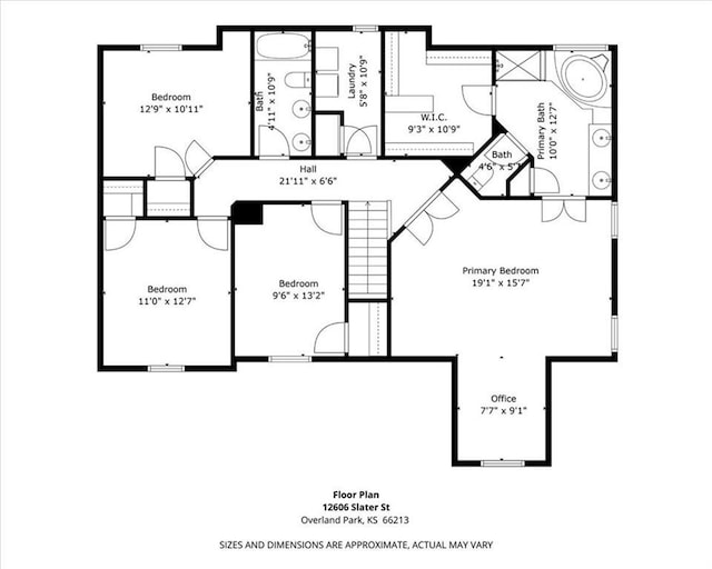 12606 Slater St, Overland Park, KS 66213 - view of property floor plan
