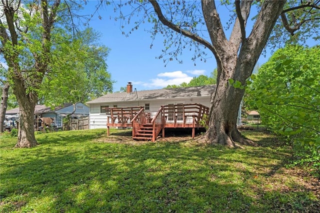 exterior space with a deck