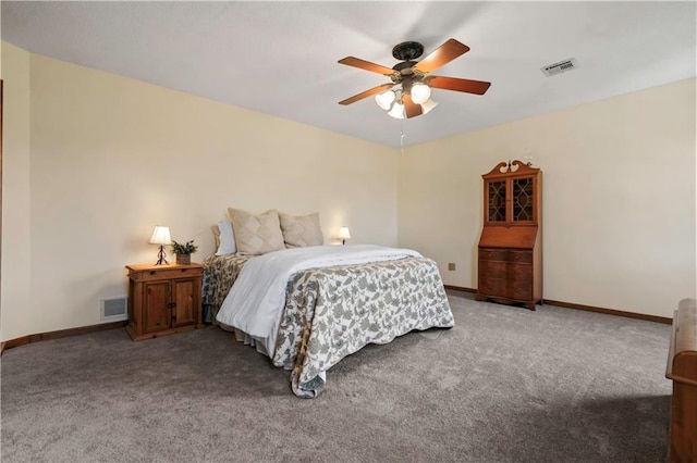 6732 Clairborne Rd, Shawnee, KS 66217 - bedroom featuring carpet flooring, baseboards, and ceiling fan