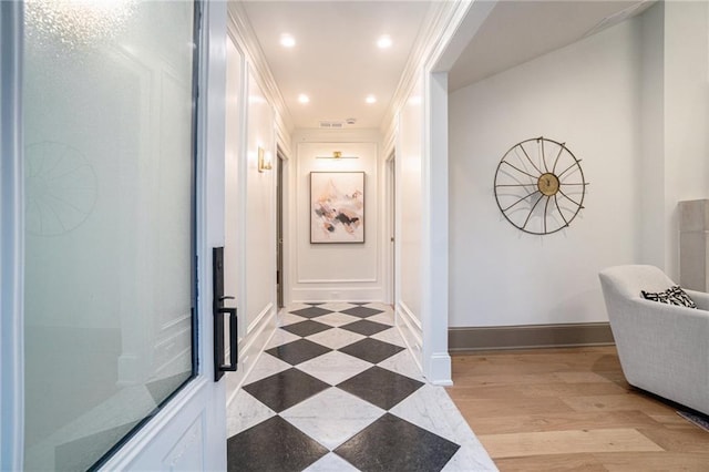 9440 Manor Rd, Leawood, KS 66206 - hall with recessed lighting and baseboards