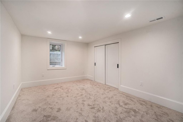 9440 Manor Rd, Leawood, KS 66206 - unfurnished bedroom with recessed lighting, carpet flooring, baseboards, and a closet