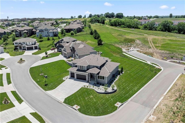 drone / aerial view with a residential view
