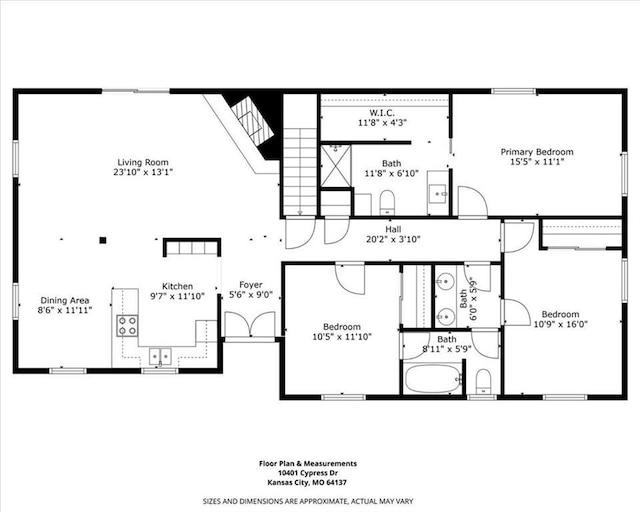 10401 Cypress Dr, Kansas City, MO 64137 - plan
