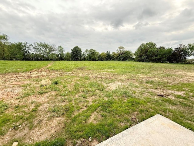 view of yard featuring a rural view