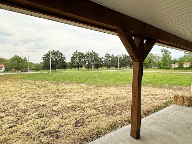 view of yard with a patio area