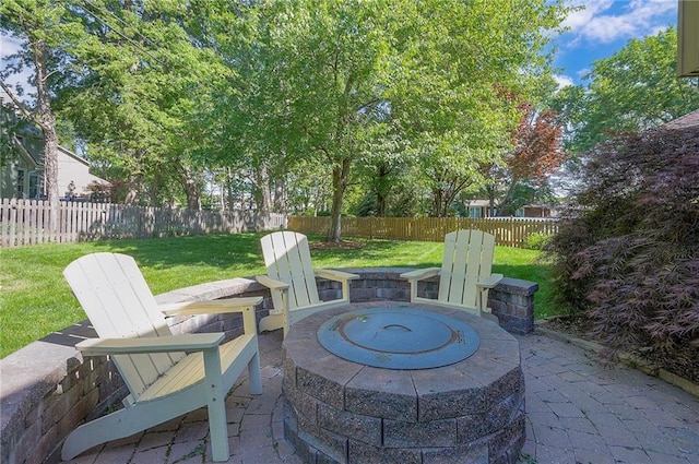 14241 W 113th Ter, Olathe, KS 66062 - view of patio featuring a fire pit