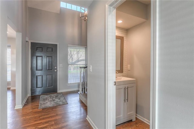 4016 W 79th St, Prairie Village, KS 66208 - entryway featuring baseboards and wood finished floors