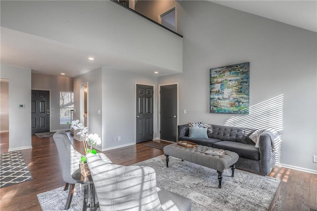 4016 W 79th St, Prairie Village, KS 66208 - living room with baseboards, recessed lighting, and wood finished floors