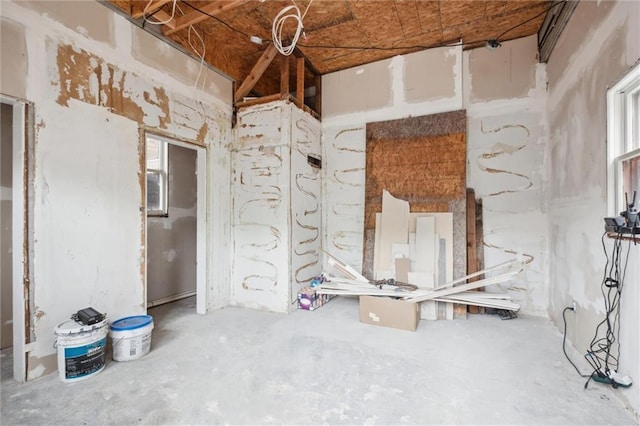 3804 Harrison St, Kansas City, MO 64109 - interior space featuring unfinished concrete floors