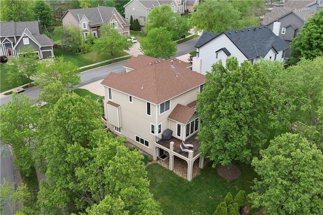bird's eye view featuring a residential view