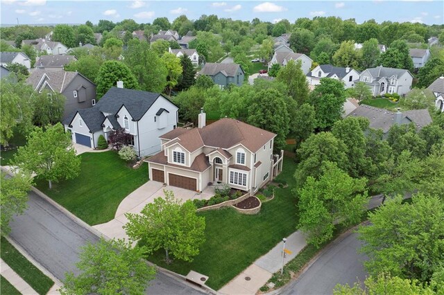 birds eye view of property featuring a residential view